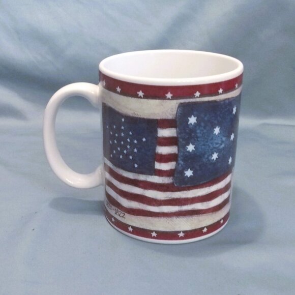 Vintage Lang & Wise "Old Glory" Coffee Mug-1998-SSB #9 - Picture 3 of 7
